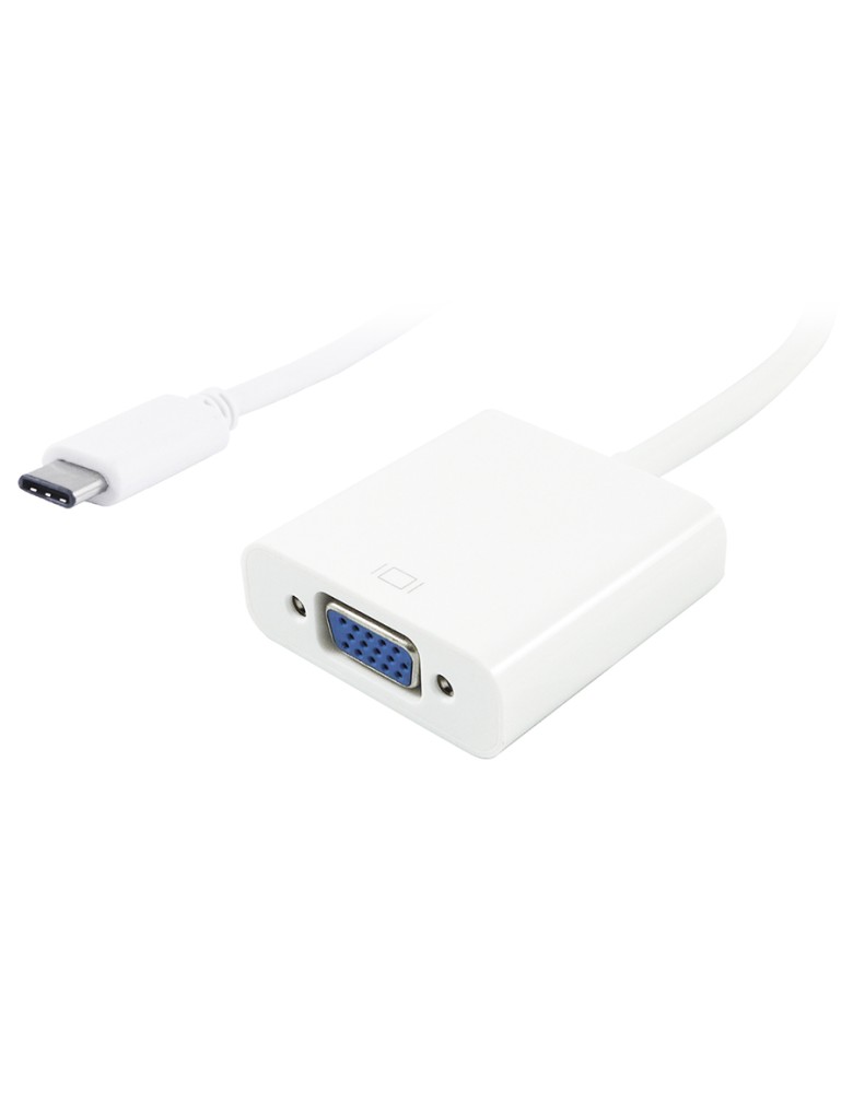 POWERTECH αντάπτορας USB Type-C σε VGA PTH-034, Full HD, λευκό