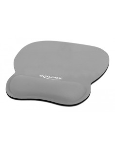 DELOCK Mousepad 12698 με στήριγμα καρπού, 245x206 mm, γκρι