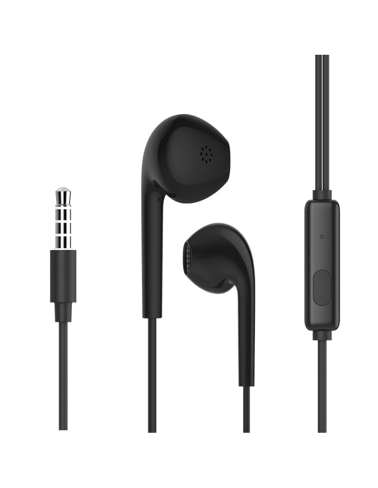 CELEBRAT earphones με μικρόφωνο G12, 3.5mm σύνδεση, Φ14.2mm, 1.2m, μαύρο