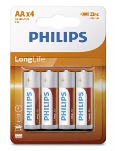 PHILIPS LongLife Zinc chloride μπαταρίες R6L4B/10 AA R6...