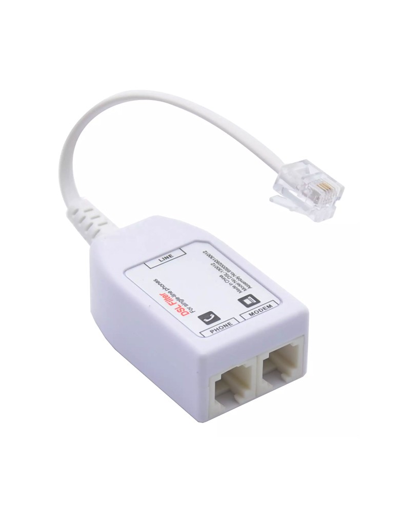 POWERTECH VDSL Splitter με φίλτρο ADSL-06, RJ11, λευκό