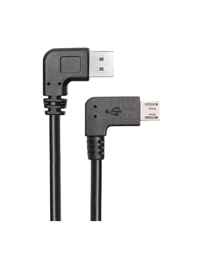 POWERTECH καλώδιο USB σε USB Micro CAB-U132, 90°, Easy USB, 0.5m, μαύρο