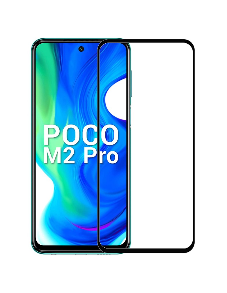 POWERTECH Tempered Glass 5D, full glue, Xiaomi Poco M2 Pro 2020, μαύρο