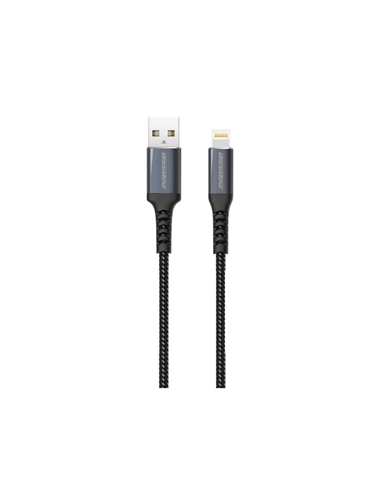 ROCKROSE καλώδιο USB σε Lightning Powerline AL, 2.4A 12W, 1m, μαύρο-μπλε