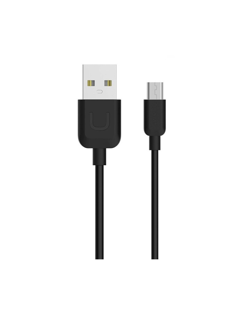 USAMS καλώδιο USB σε Micro USB US-SJ098 U-Turn, 10.5W, 1m, μαύρο