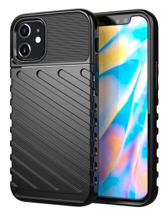 POWERTECH Θήκη Carbon MOB-1558 για iPhone 12 min, μαύρη