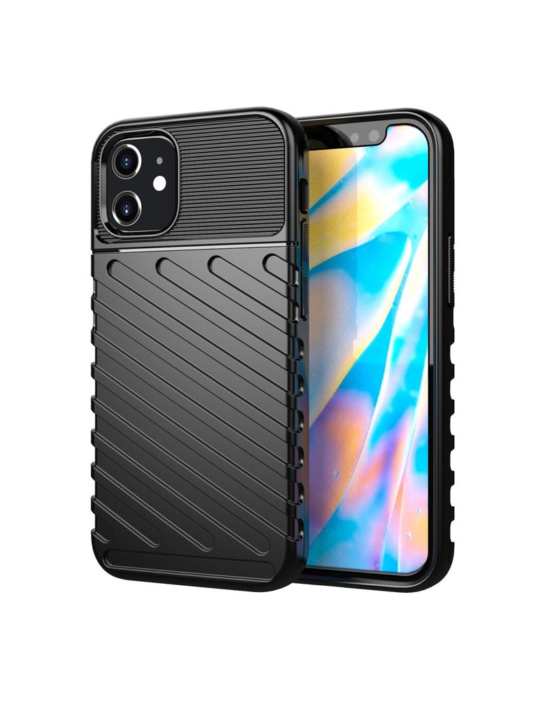 POWERTECH Θήκη Carbon MOB-1558 για iPhone 12 min, μαύρη