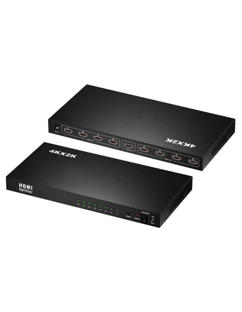 POWERTECH HDMI splitter PTH-049, 8 σε 1, 4K, μαύρο