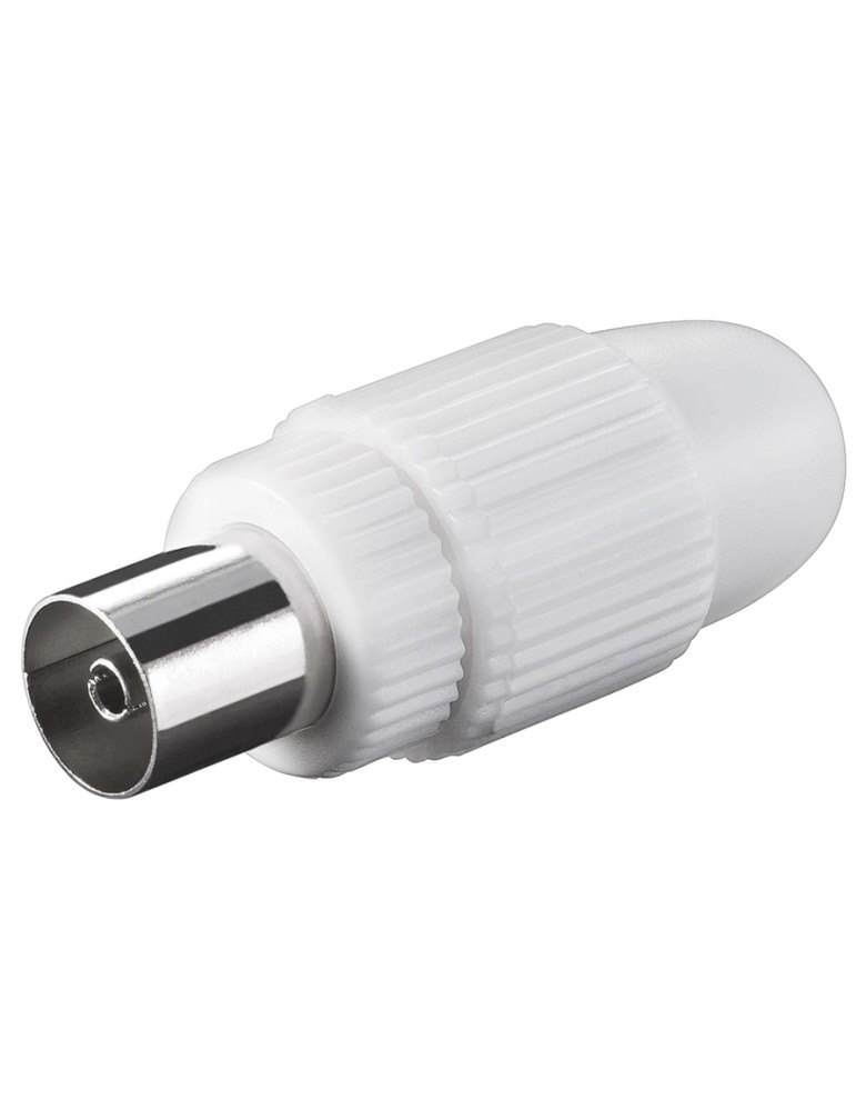 GOOBAY βύσμα coaxial 11501, θηλυκό, λευκό, 10τμχ