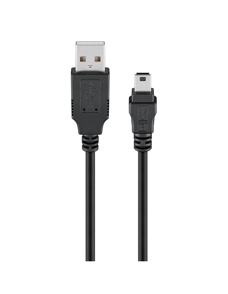 GOOBAY καλώδιο USB 2.0 σε USB mini 50769, copper, 5m, μαύρο