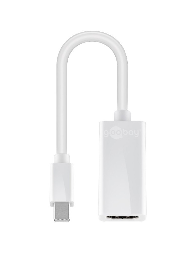 GOOBAY καλώδιο Mini DisplayPort σε HDMI θηλυκό 51729, 0.15m, λευκό