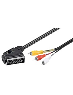 GOOBAY καλώδιο SCART 21-pin σε 3x RCA 50364, 2m, μαύρο