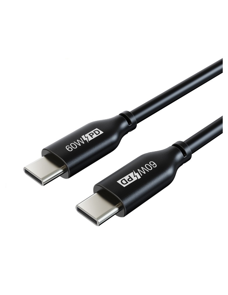 CABLETIME καλώδιο USB Type-C CM60, PD 60W, 3A, 1m, μαύρο