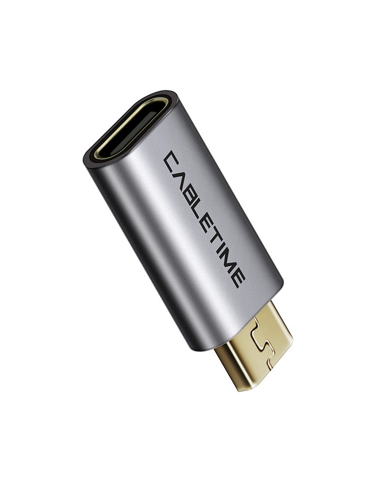 CABLETIME αντάπτορας micro USB σε USB-C CT-CFMCB, 480Mbps, γκρι