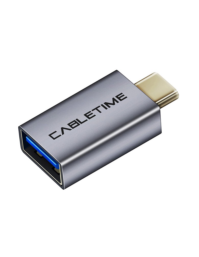 CABLETIME αντάπτορας USB-C σε USB CT-CMAFOTG, 5Gbps, γκρι