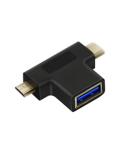 CABLETIME αντάπτορας USB σε USB-C & micro USB CT-3IN1-AB,...