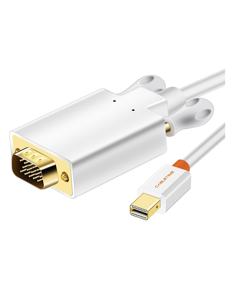 CABLETIME καλώδιο Mini DisplayPort σε VGA CT-05G, 1080p, 1.8m, λευκό