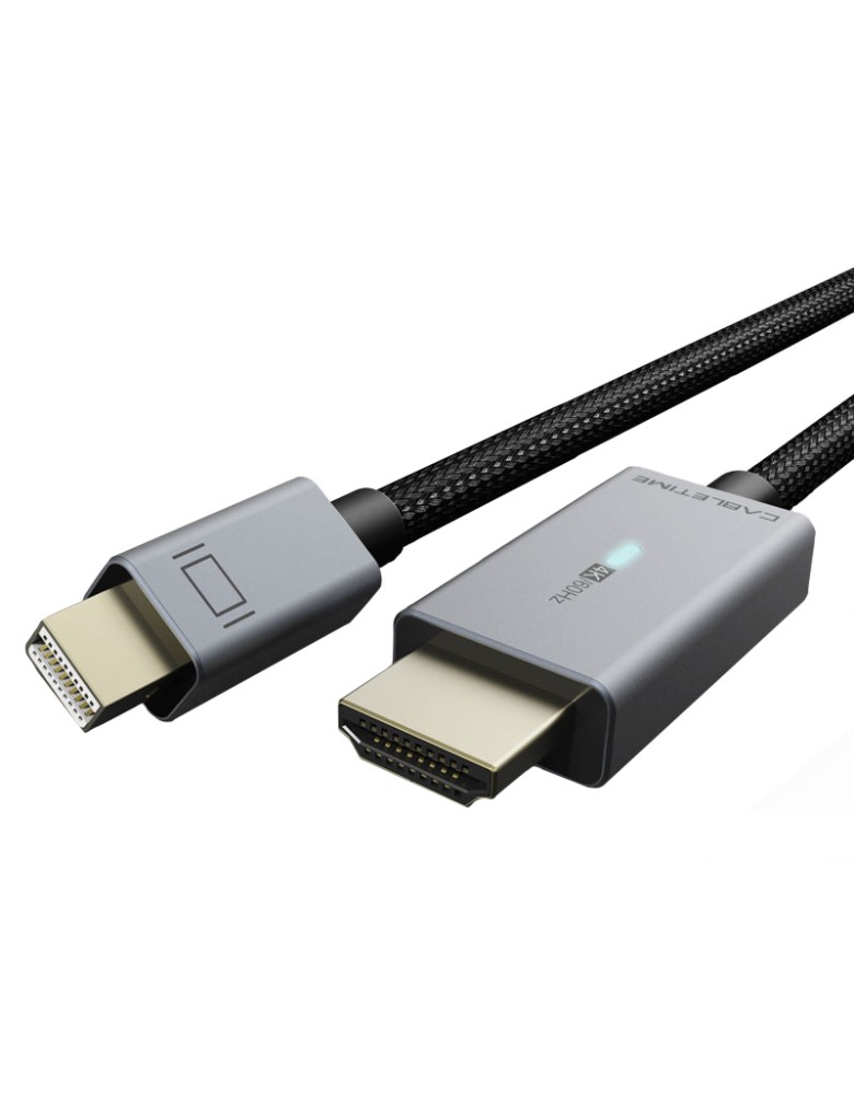 CABLETIME καλώδιο HDMI σε Mini DisplayPort CT-P03G4K, 4K, 1.8m, μαύρο