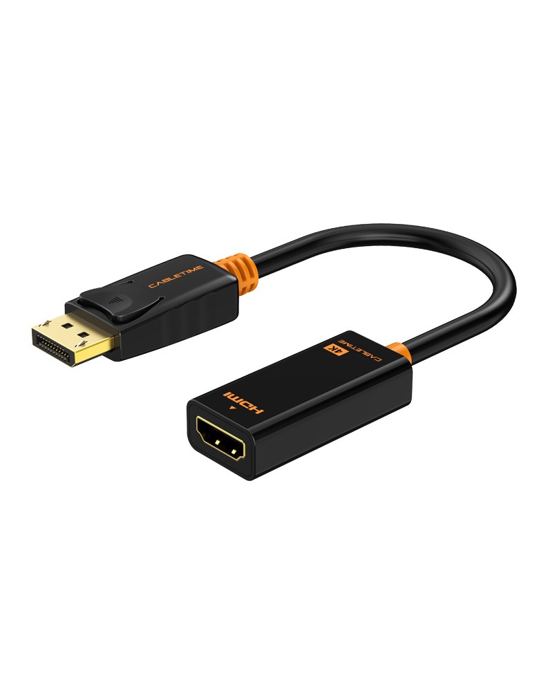 CABLETIME αντάπτορας DisplayPort σε HDMI CT-01G4K, 4K, μαύρος