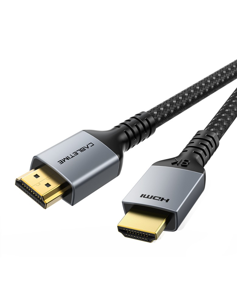 CABLETIME καλώδιο HDMI 2.1 CT-HM8K, 8K/60Hz, 48Gbps, 28AWG, 1m, μαύρο