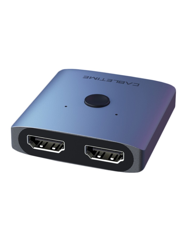 CABLETIME HDMI switch CT-HS4K με πλήκτρο, 2 in 1, 4K, γκρι