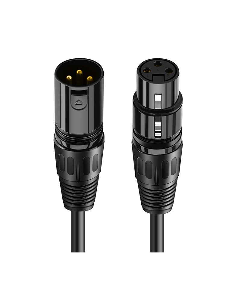 CABLETIME καλώδιο μικροφώνου XLR 11B24, 3-pin, 24AWG, 3m, μαύρο