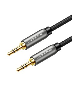 CABLETIME καλώδιο ήχου 3.5mm CT-P11GN, AUX, 1m, μαύρο