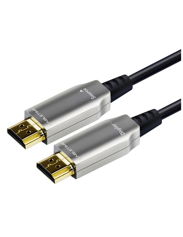 CABLETIME καλώδιο HDMI 2.0 CT-HE2GFIBER AOC, 4K/60Hz 18Gbps, 100m, μαύρο