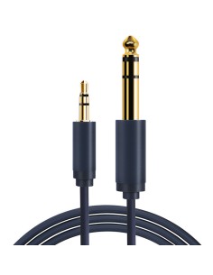 CABLETIME καλώδιο ήχου 3.5mm σε 6.3mm CT-H11G, 1.8m, μαύρο