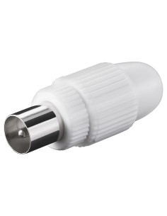 GOOBAY βύσμα coaxial 11500, αρσενικό, λευκό, 10τμχ