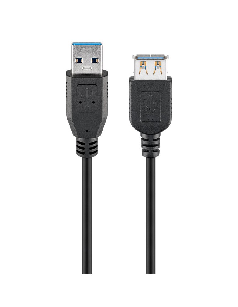 GOOBAY καλώδιο USB 3.0 σε USB (F) 95726, copper, 5m, μαύρο