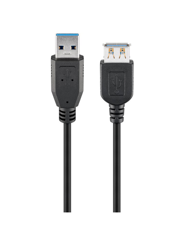 GOOBAY καλώδιο USB 3.0 σε USB (F) 93999, copper, 3m, μαύρο