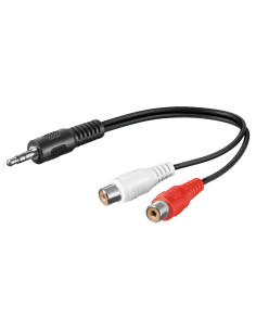 GOOBAY καλώδιο 3.5mm male σε 2x RCA female 50600, 0.2m,...