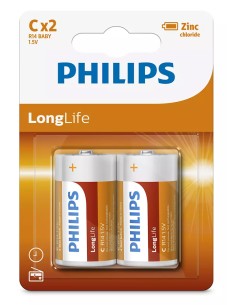 PHILIPS LongLife Zinc chloride μπαταρίες R14L2B/10, R14...