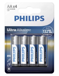 PHILIPS Ultra αλκαλικές μπαταρίες LR6E4B/10, AA LR6 1.5V,...