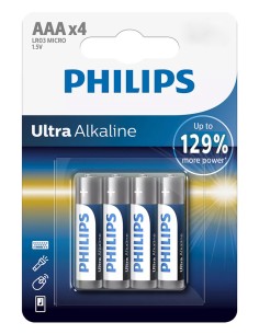 PHILIPS Ultra αλκαλικές μπαταρίες LR03E4B/10, AAA LR03...