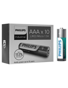 PHILIPS Industrial αλκαλικές μπαταρίες LR03I10C/10, AAA...