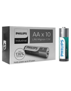 PHILIPS Industrial αλκαλικές μπαταρίες LR6I10C/10, AA LR6...