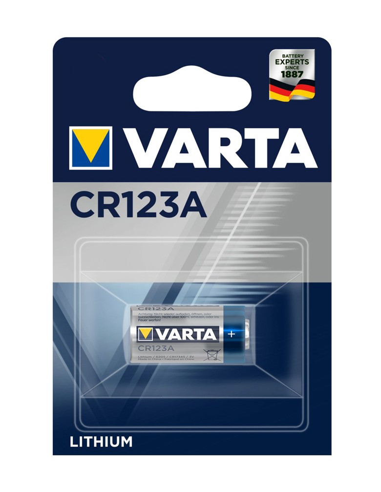 VARTA μπαταρία λιθίου CR123A, 3V, 1τμχ