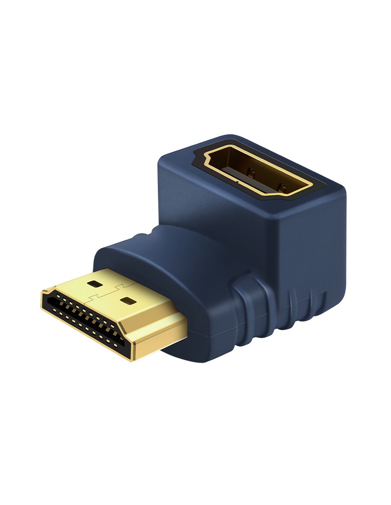 CABLETIME αντάπτορας HDMI HA11, γωνιακός, 4K/60Hz, μπλε