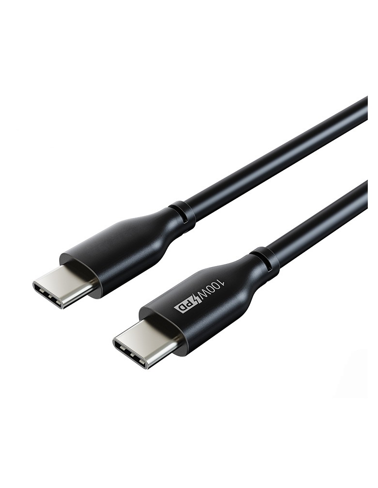 CABLETIME καλώδιο USB-C CT-CM100, 100W PD, 480Mbps, 1m, μαύρο