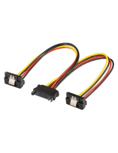 POWERTECH καλώδιο SATA 15pin male σε 2x 15pin female 90°...