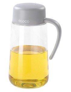 ECOCO γυάλινο δοχείο λαδιού-ξιδιού E1809, 600ml, γκρι