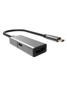 POWERTECH αντάπτορας USB-C σε HDMI PTH-055, 65W PD, 4K, γκρι