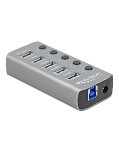 DELOCK USB hub 63262 με διακόπτες, 5x θυρών, 5Gbps, 2.4A,...