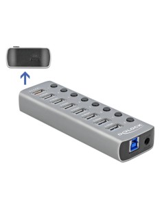 DELOCK USB hub 63264 με διακόπτες, 9x θυρών, 5Gbps,...