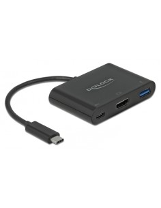 DELOCK docking station 64091, 3 θυρών, USB-C σύνδεση, 60W...