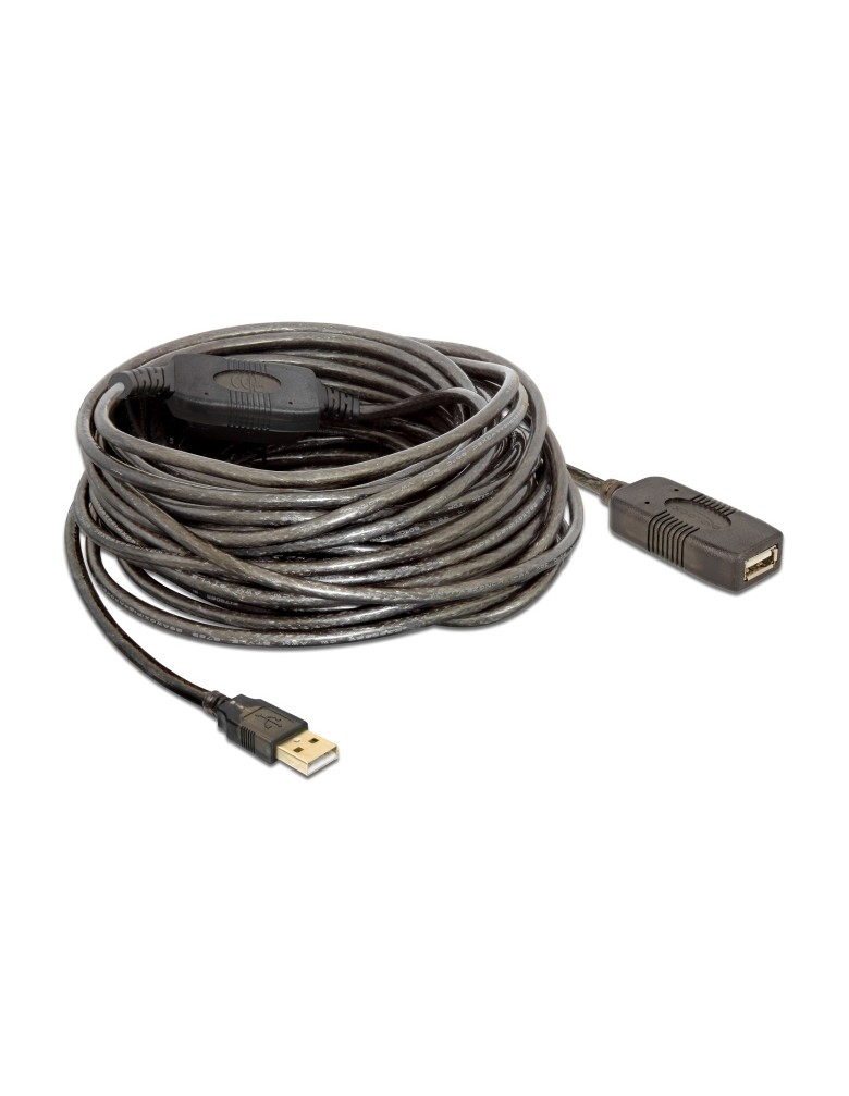 DELOCK καλώδιο USB 2.0 αρσενικό σε θηλυκό 82689, active, 15m, μαύρο