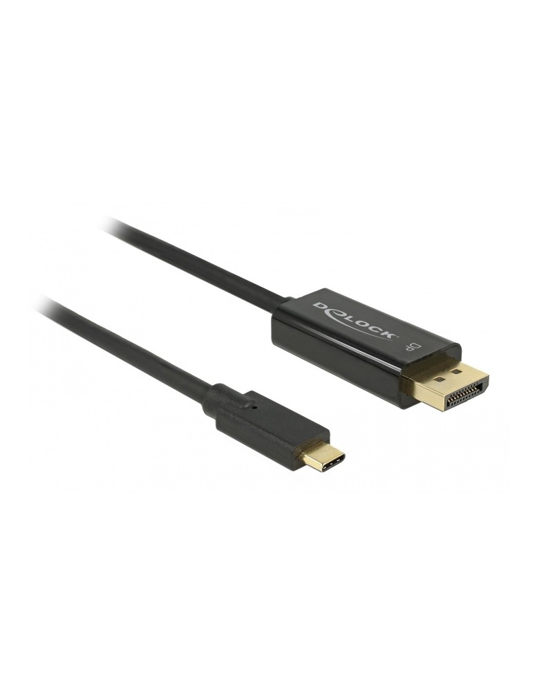 DELOCK καλώδιο USB-C σε DisplayPort 85256, DP Alt Mode, 4K, 2m, μαύρο