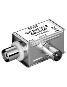 GOOBAY SAT isolator 67235, γωνιακό, 5MHz - 1000MHz, ασημί